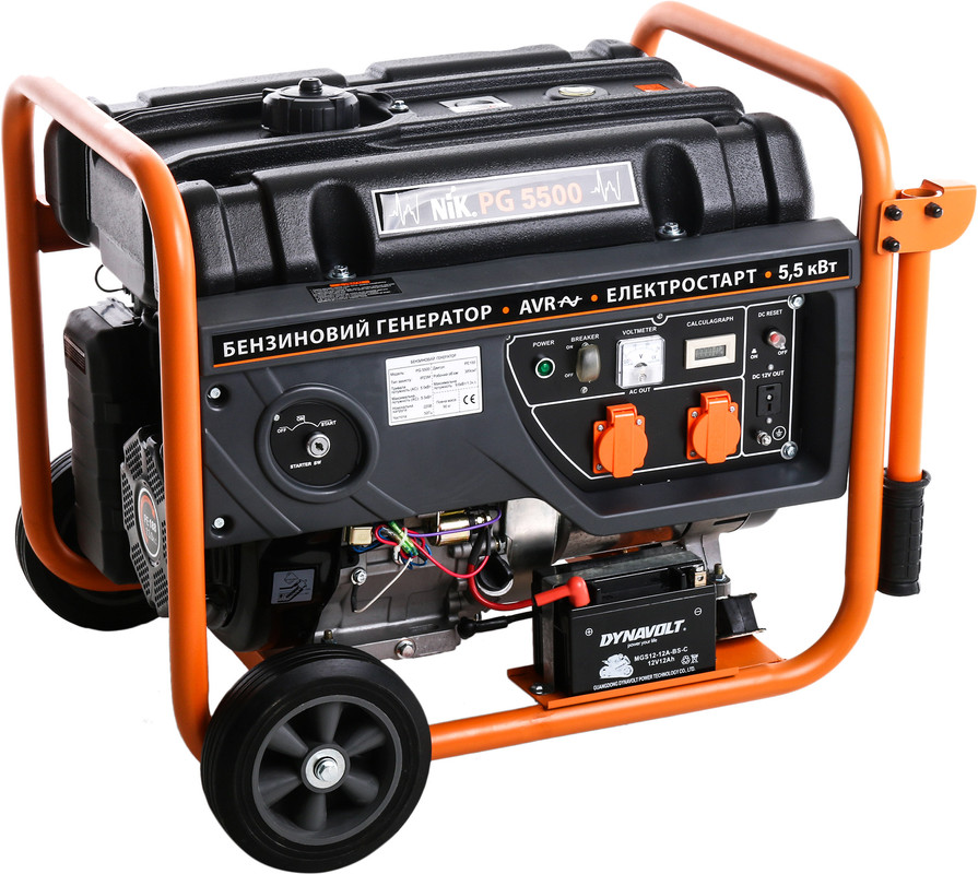 Генератор бензиновий NIK 1 фаза (220В), 5кВт, (PG5500)